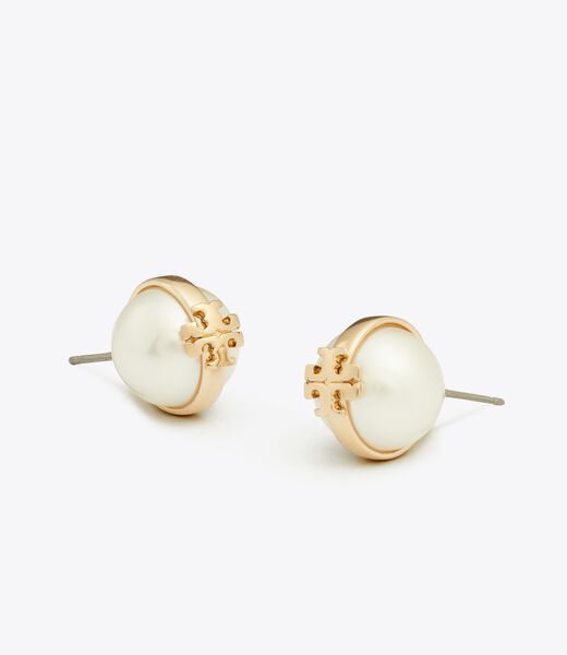 tory burch moondance pearl stud earrings