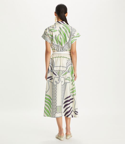 tory burch printed silk twill shirtdress