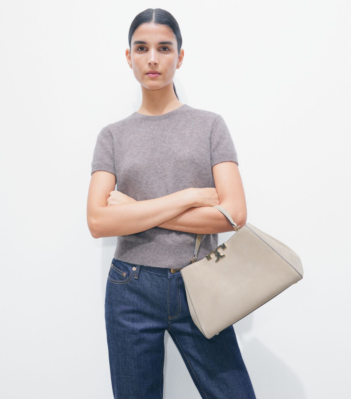 tory burch medium eleanor suede satchel