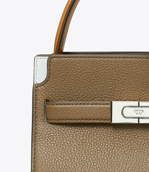 tory burch petite lee radziwill colorblock pebbled double bag