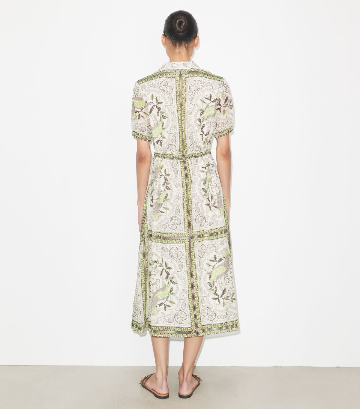 tory burch فستان قطني بسحاب