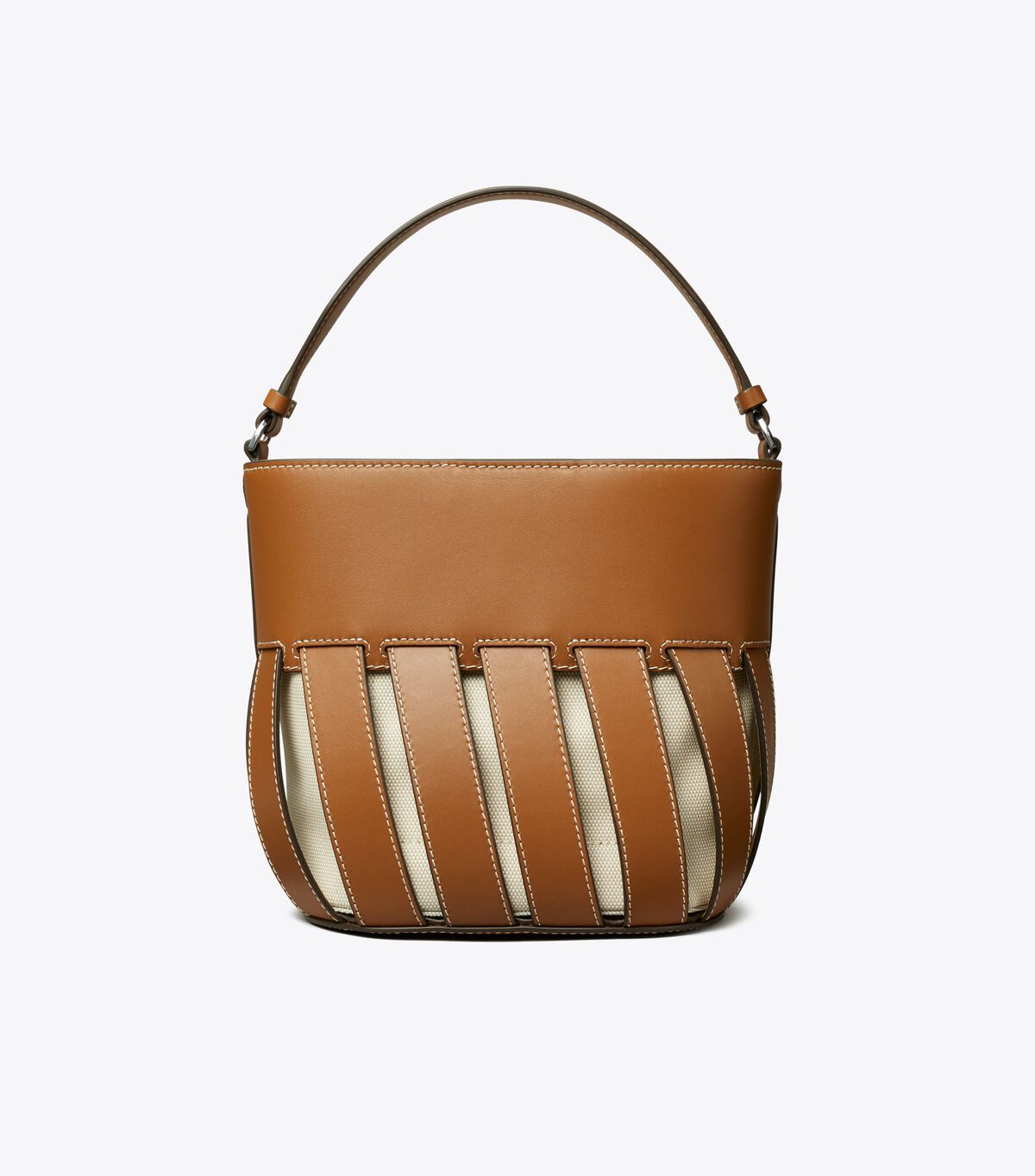 tory burch small mcgraw stripe die cut bucket bag