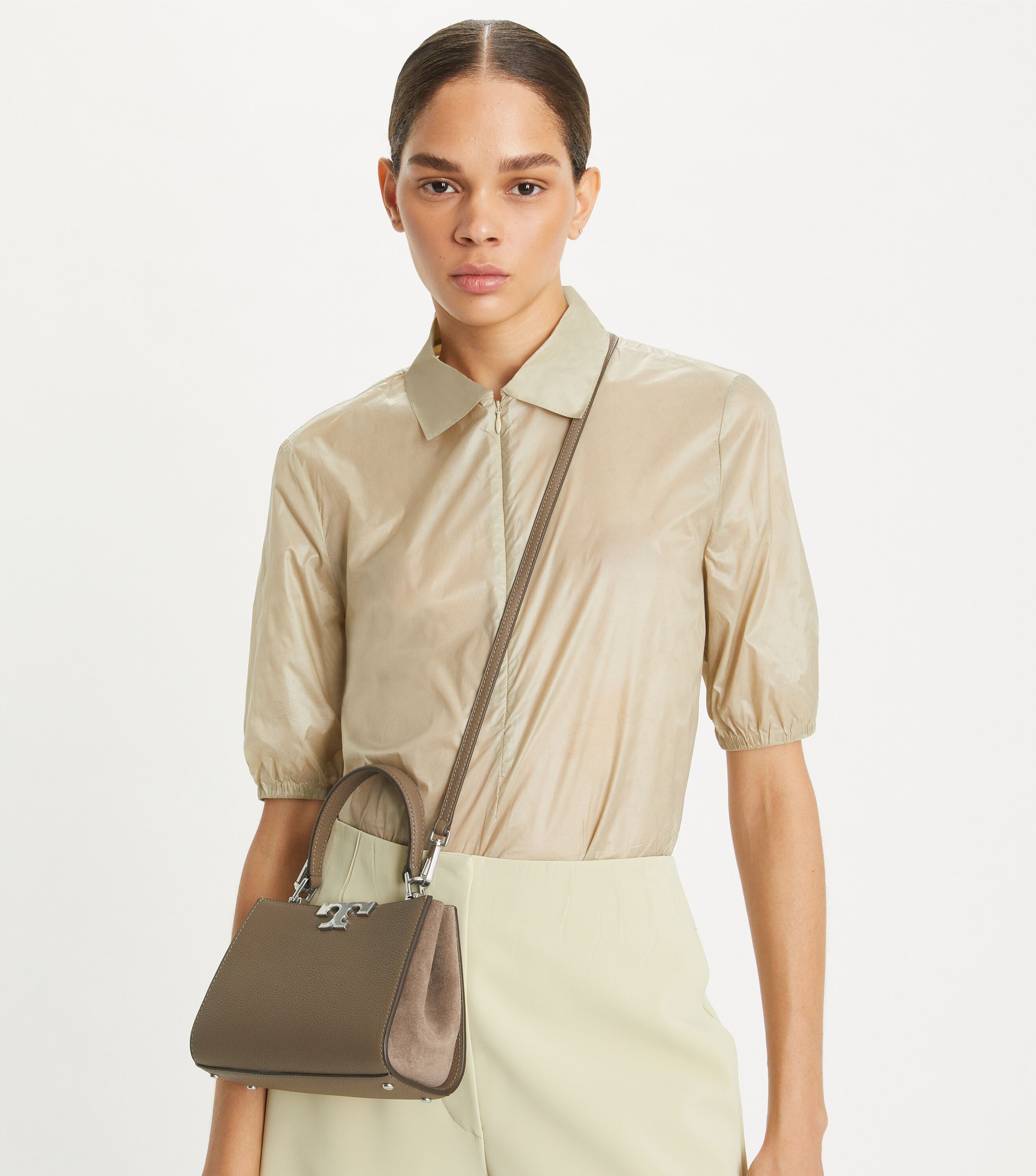 Tory Burch Mini Eleanor Pebbled Satchel Tory Burch UAE
