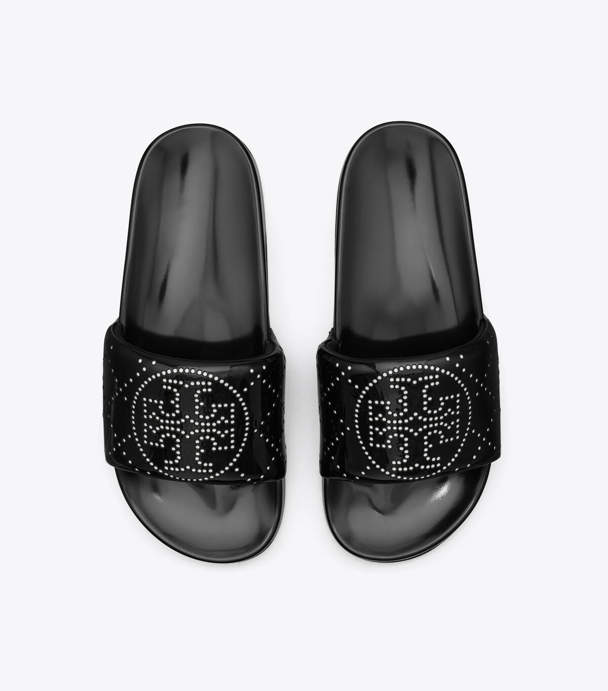 tory burch double t pool slide