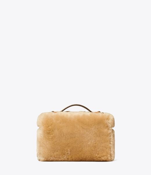 Romy Shearling Slim Top Handle Bag tory burch romy shearling slim top handle bag