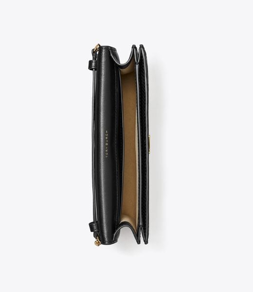 tory burch t monogram leather envelope chain wallet