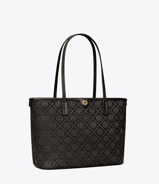 Small T Monogram Zip Tote