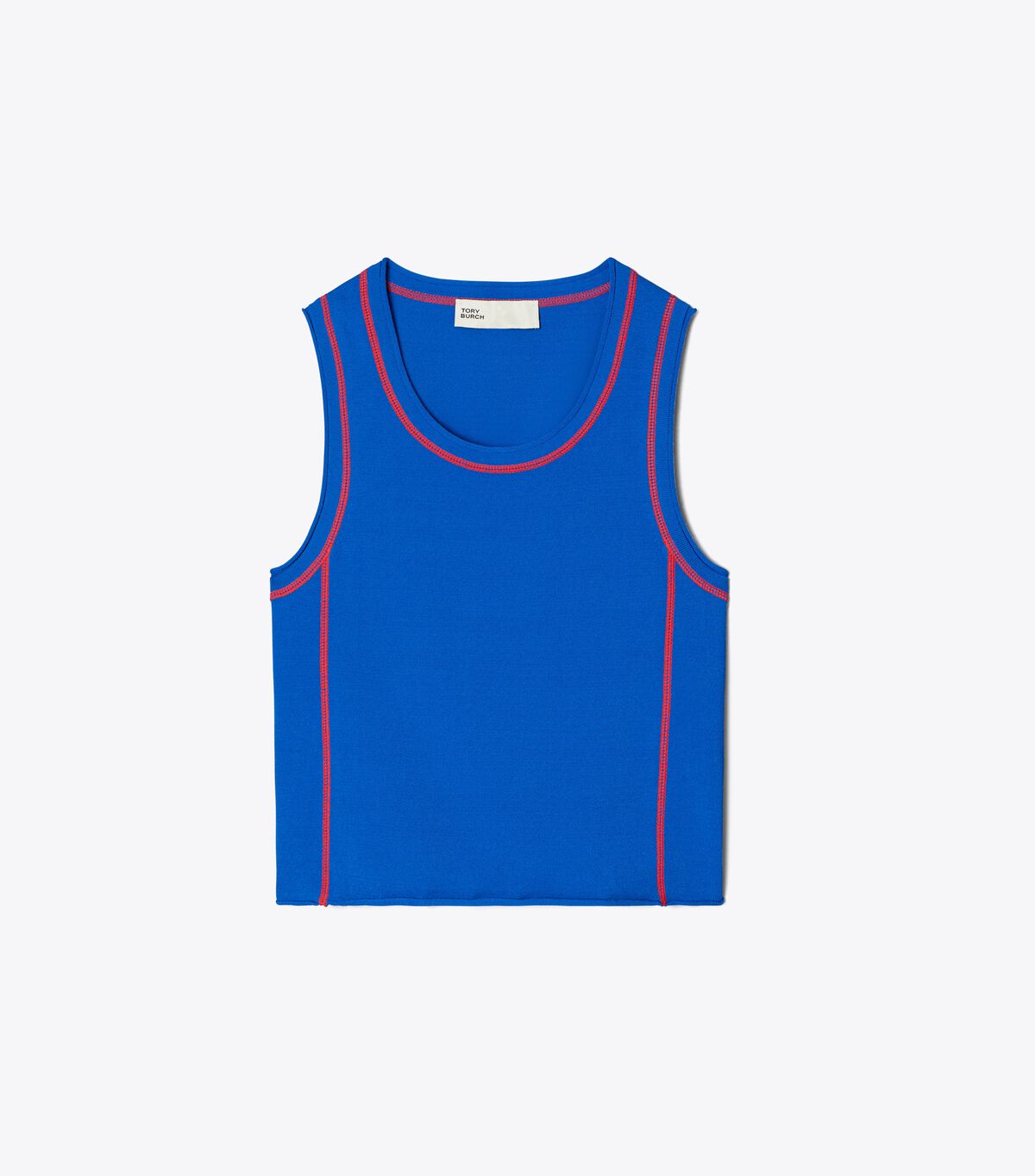 tory burch viscose cropped knit tank