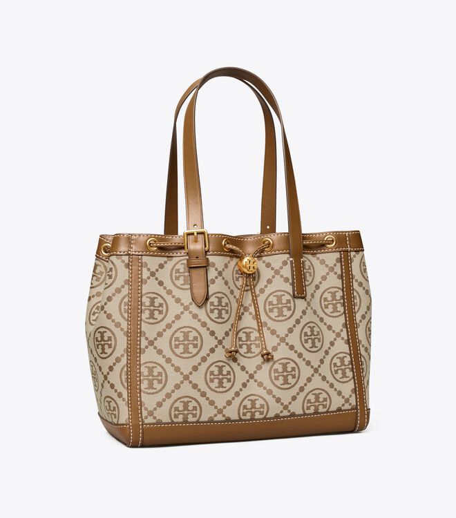 Monogram jacquard small tote bag clearance