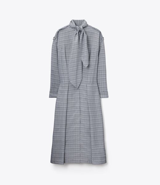 Front-Tie Jacquard Shirtdress tory burch front tie jacquard shirtdress