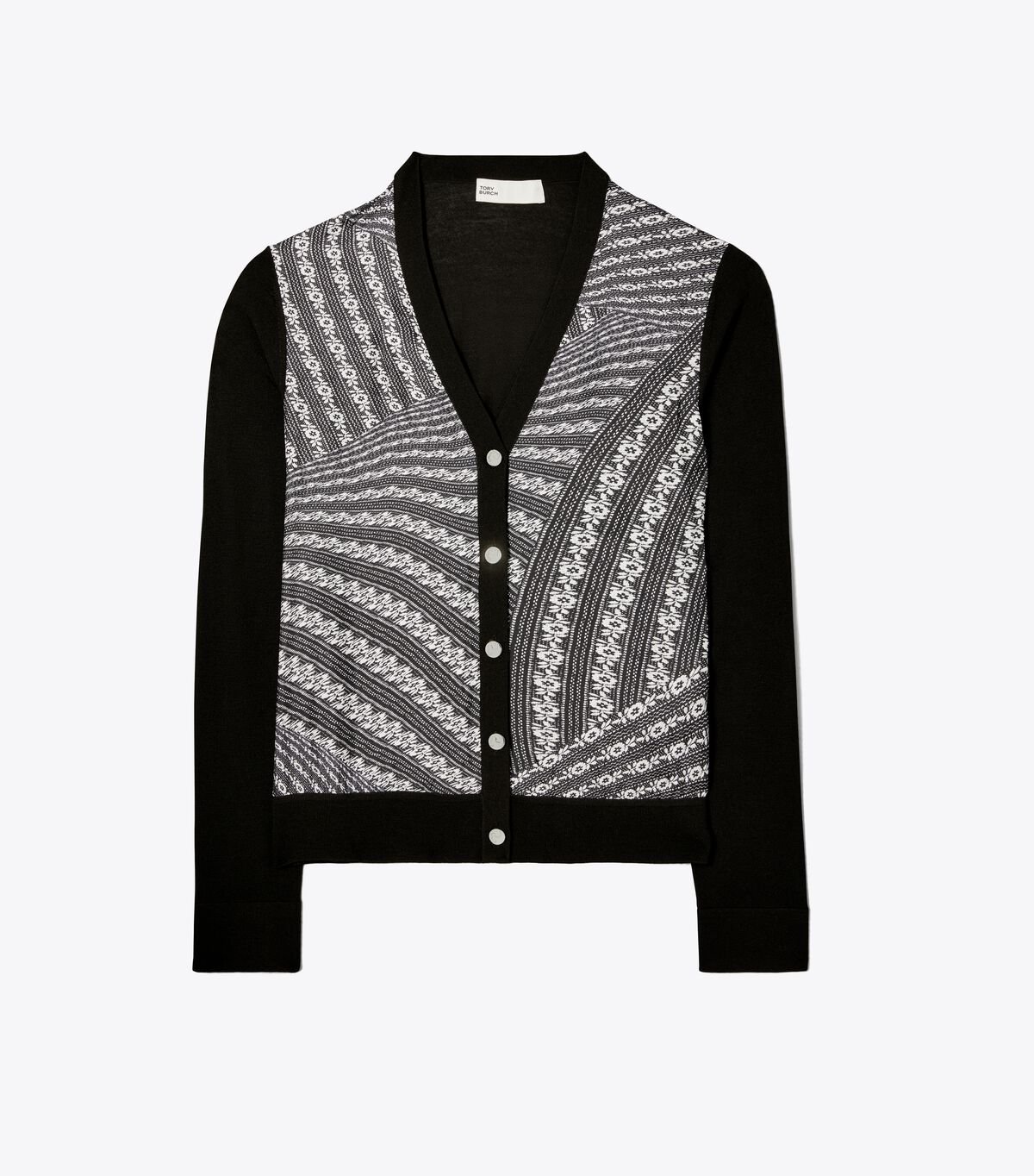 tory burch silk front cardigan
