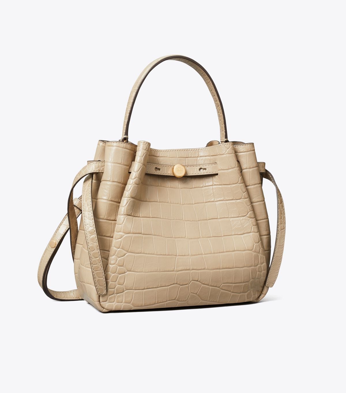 Romy Croc-Embossed Bucket Bag tory burch romy croc embossed bucket bag