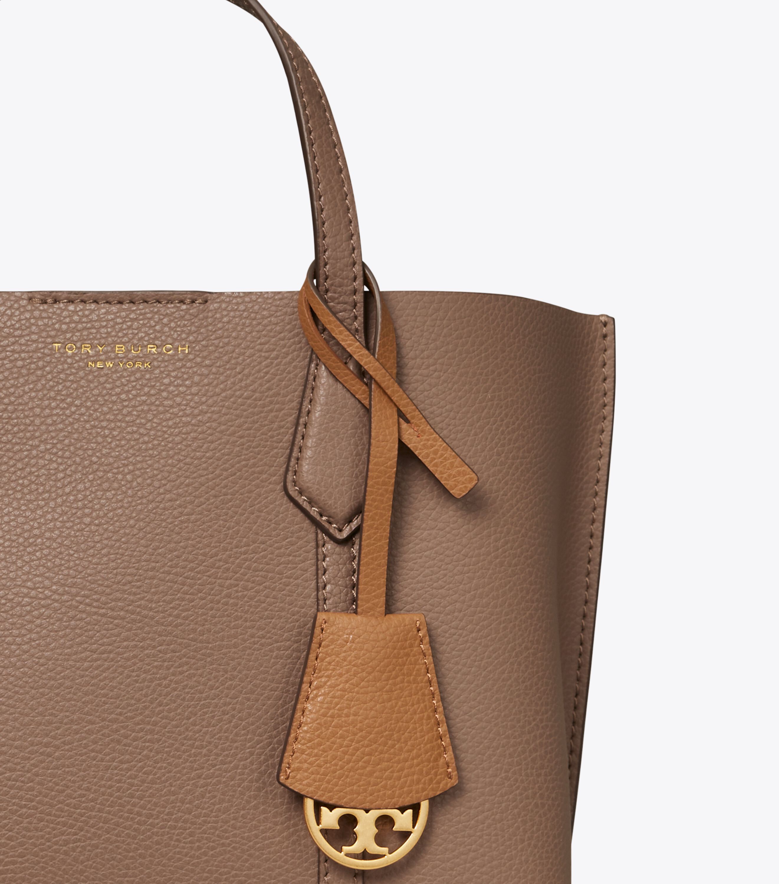 Small Perry Triple-Compartment Tote Bag, Clam Shell | Tory