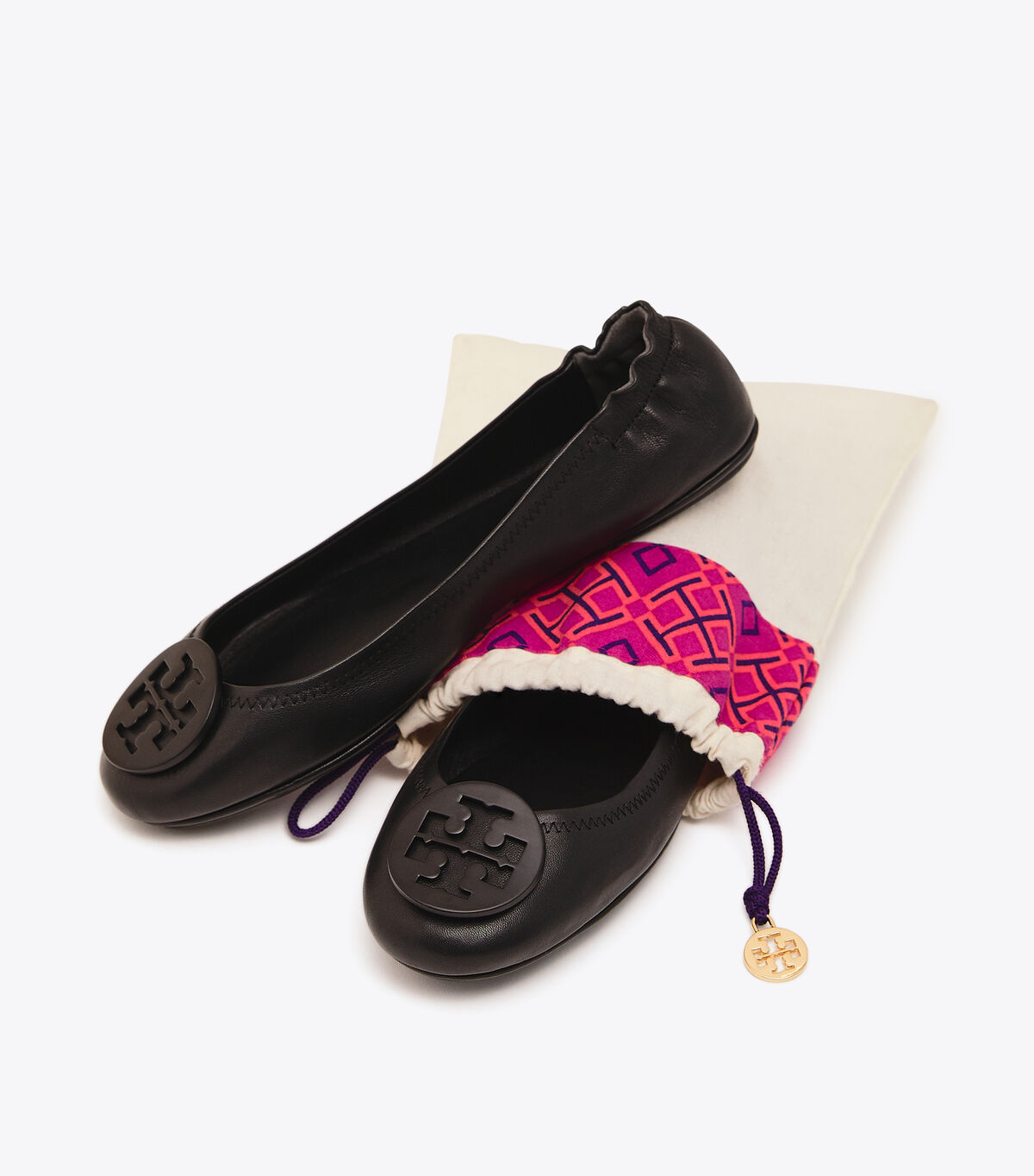 باليرينا ميني ترافيل مع شعار توري بيرش | 001 | أحذية باليرينا