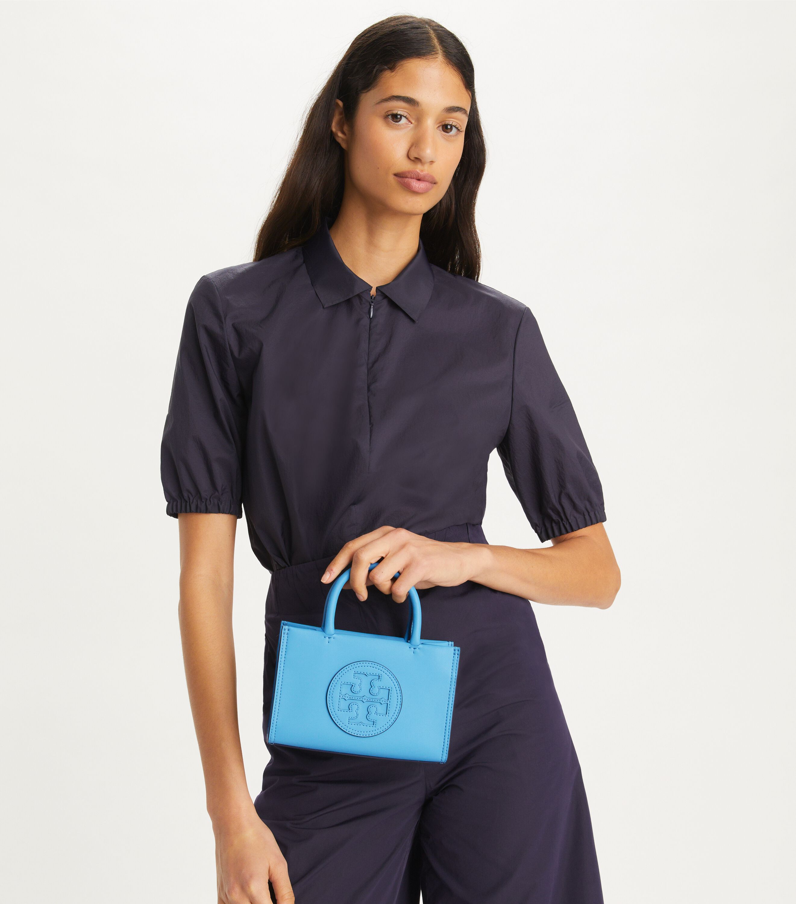 Ella patent mini dress top