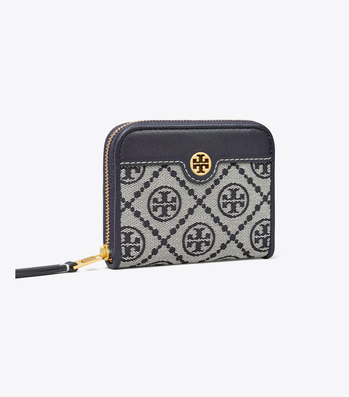T Monogram Zip Coin Case