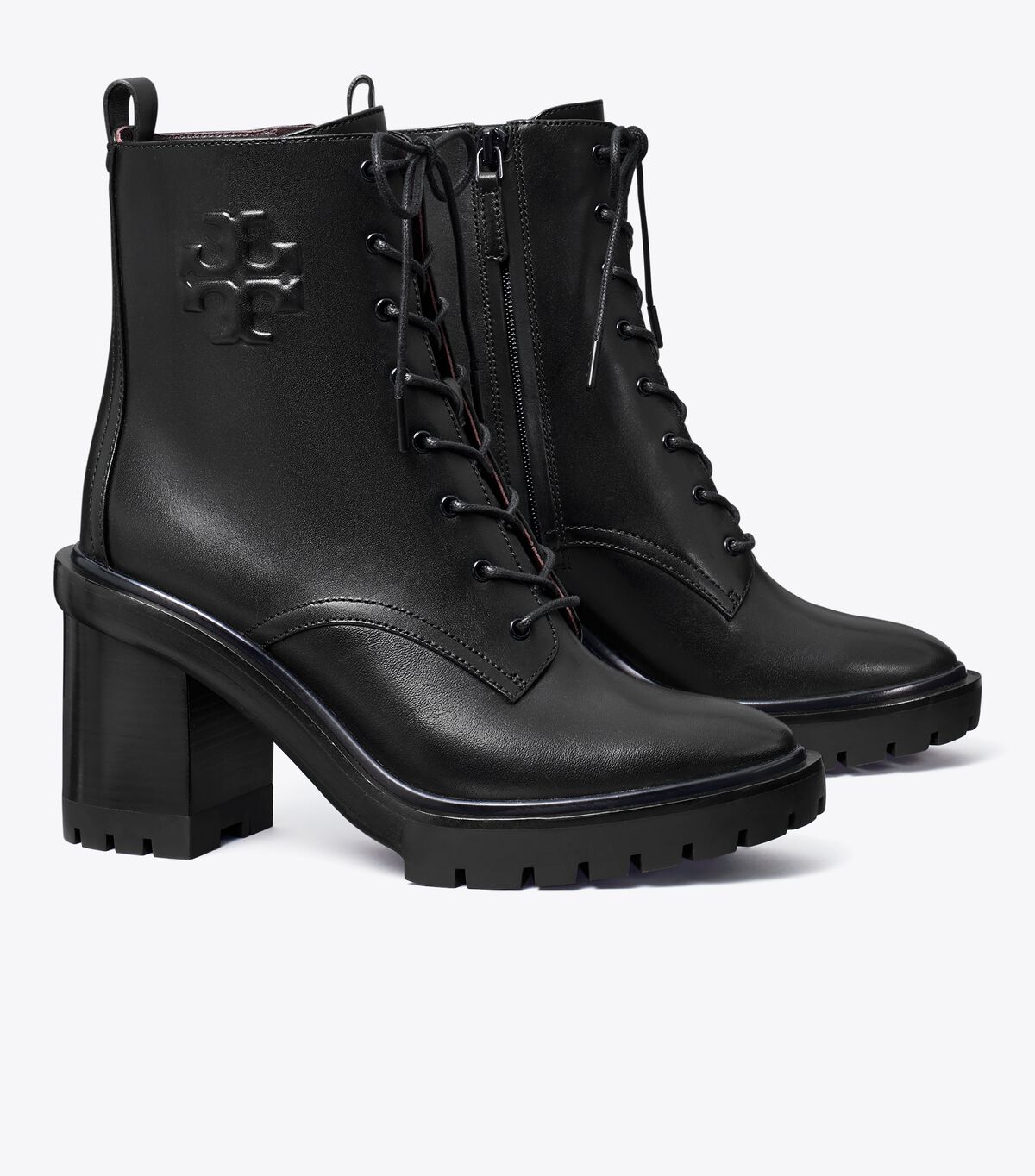 tory burch double t lug boot