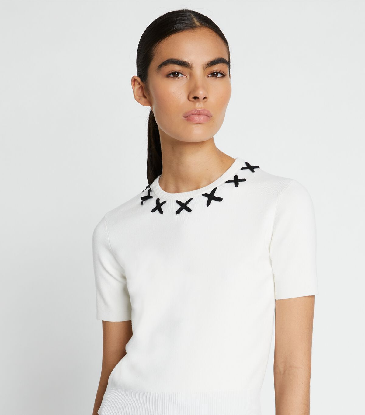 Embroidered Wool Sweater tory burch embroidered wool sweater