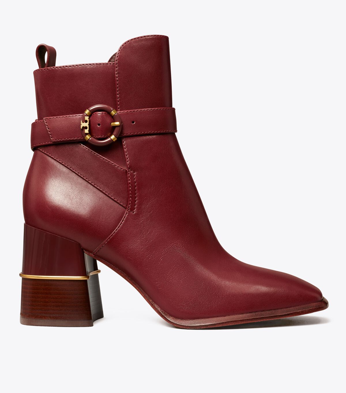 tory burch multi logo buckle boot