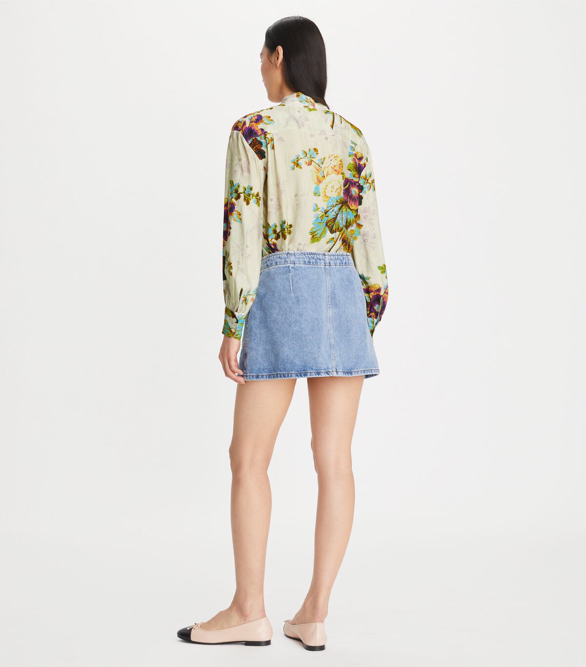 tory burch printed viscose bow blouse