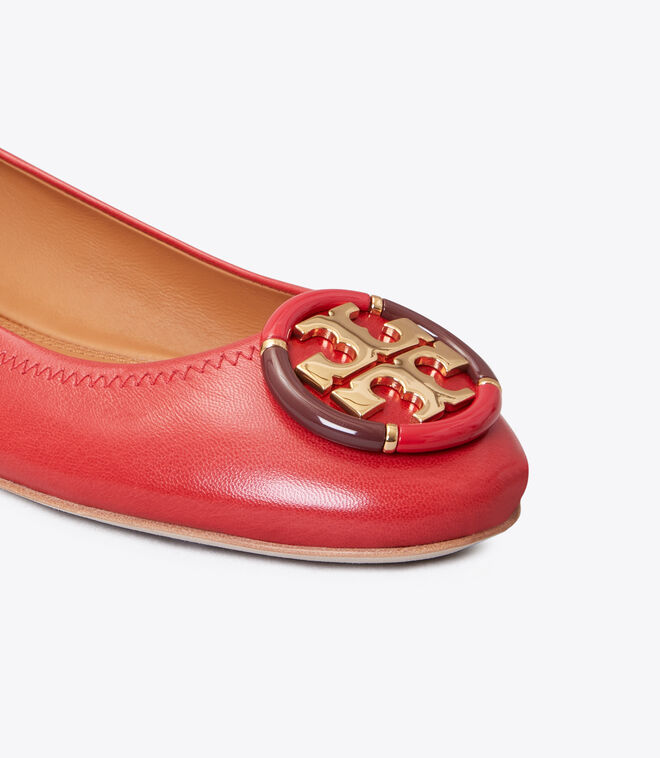 tory burch multi logo elastic ballet