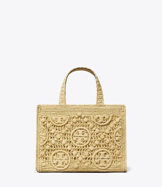 tory burch t monogram raffia top handle tote