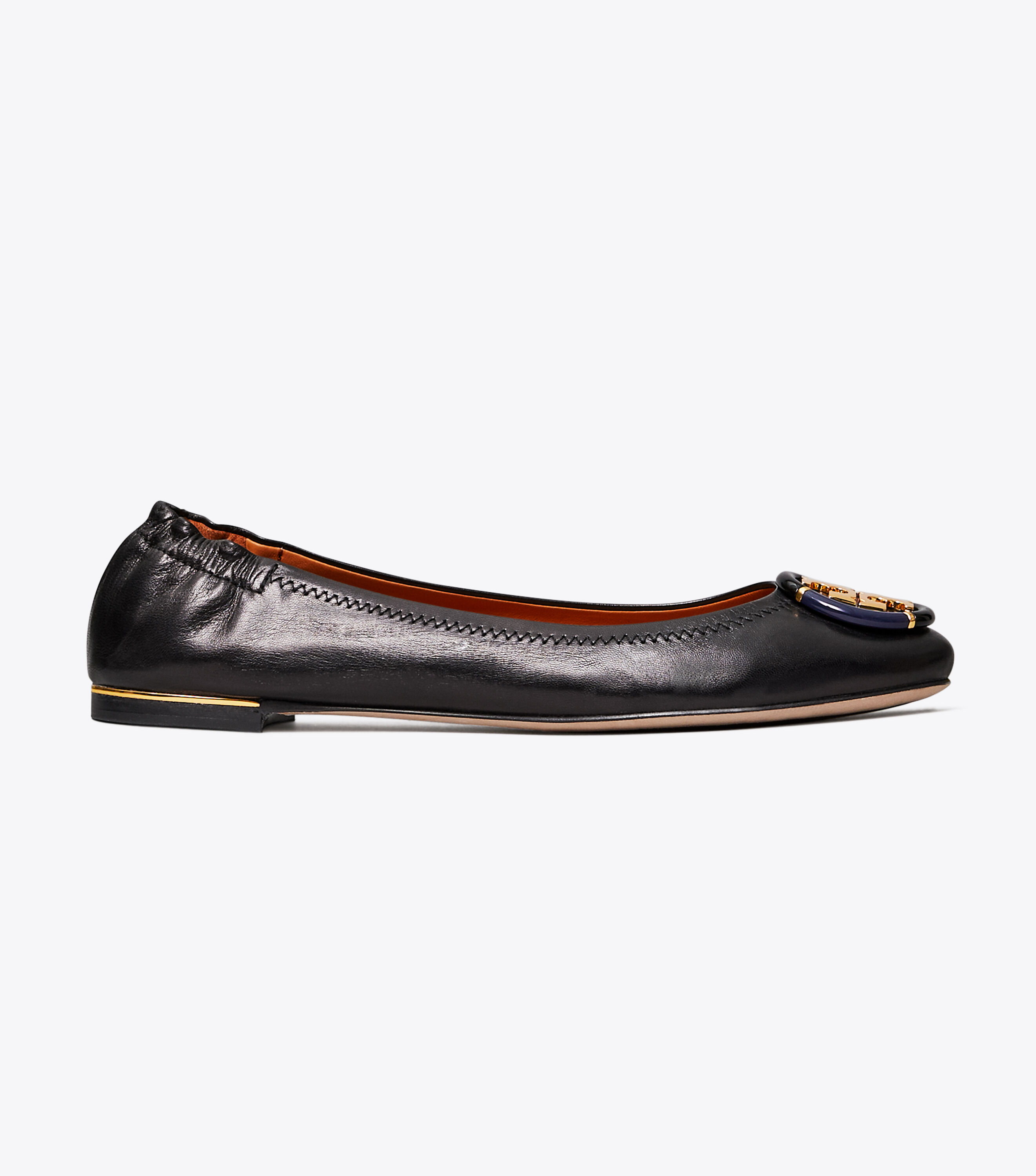 【関税込み】Tory Burch MINNIE TRAVEL BALLET WITH L LOGO Minnie Travel Ballet with Leather Logo: Women's Designer