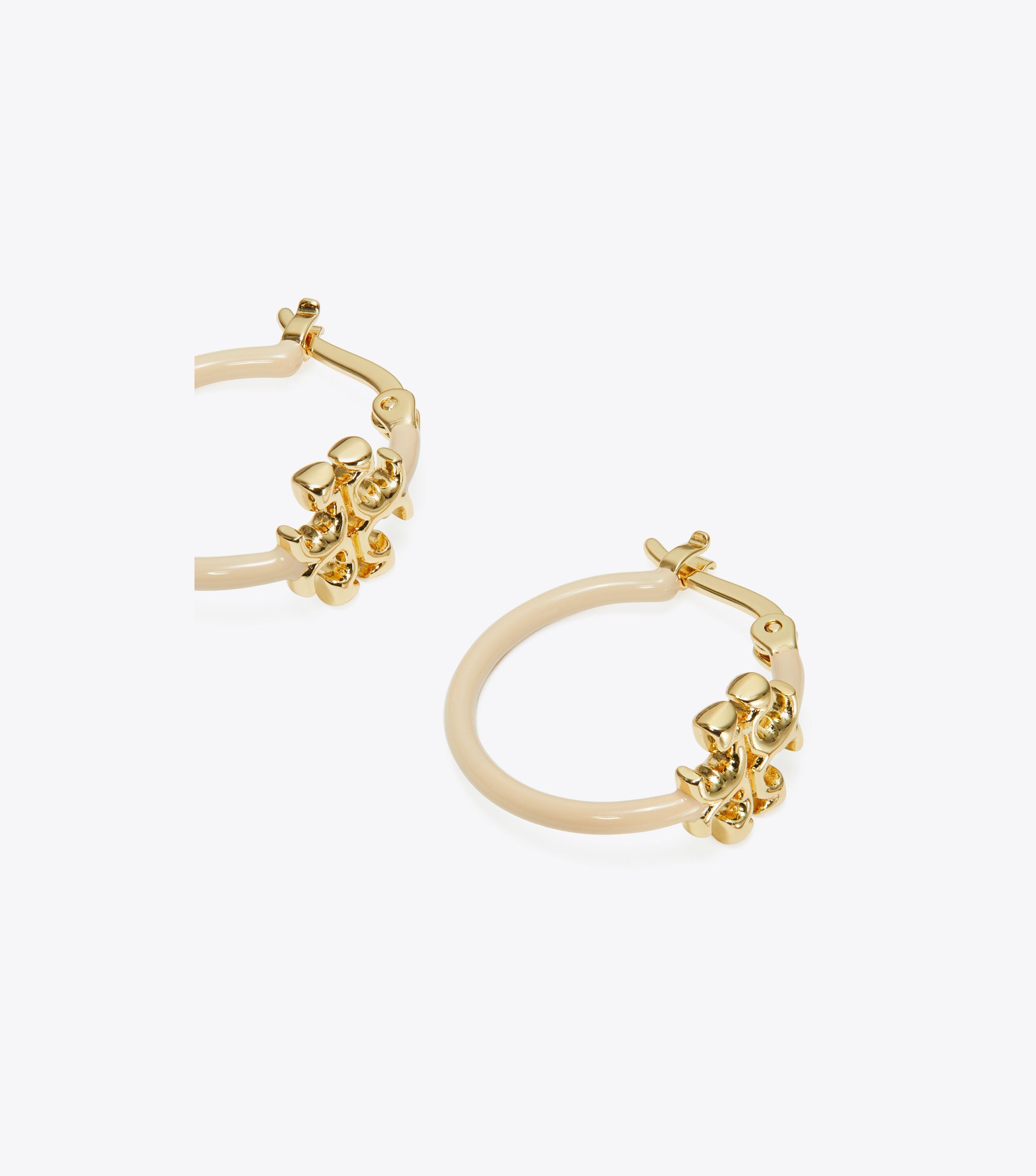 Eleanor Small Hoop Earring, Tory Gold / Sand | Tory Burch UAE