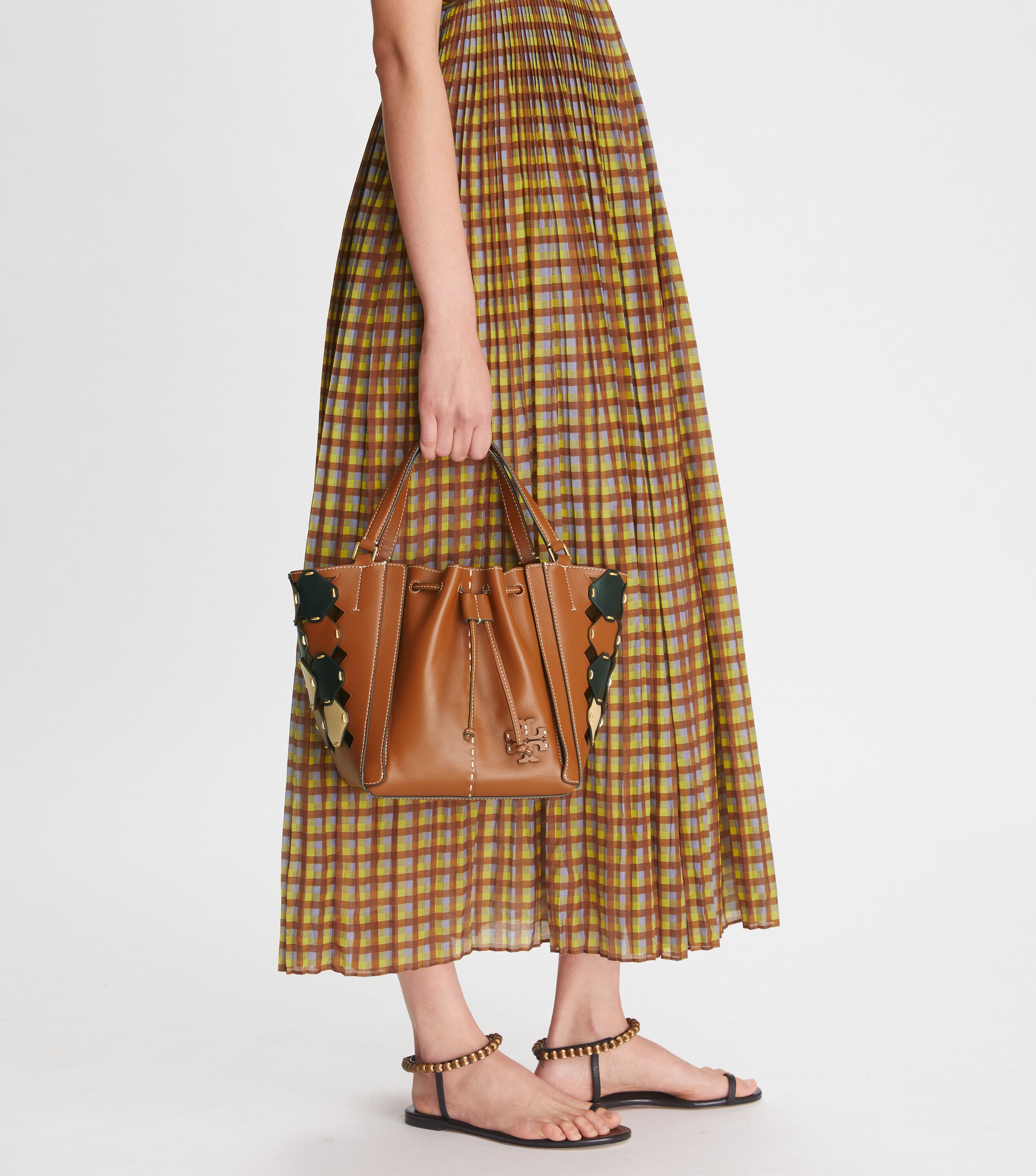 Tory Burch☆McGraw Dragonfly/レザー&スエード トートバッグ♪ McGraw Die-Cut Dragonfly, Oversized: Women's Designer