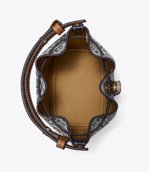 tory burch t monogram mini bucket bag