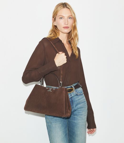 Eleanor Suede Satchel tory burch eleanor suede satchel