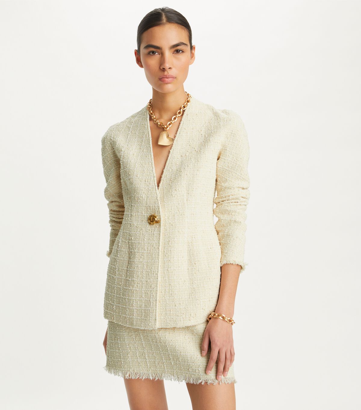 tory burch slim tweed jacket