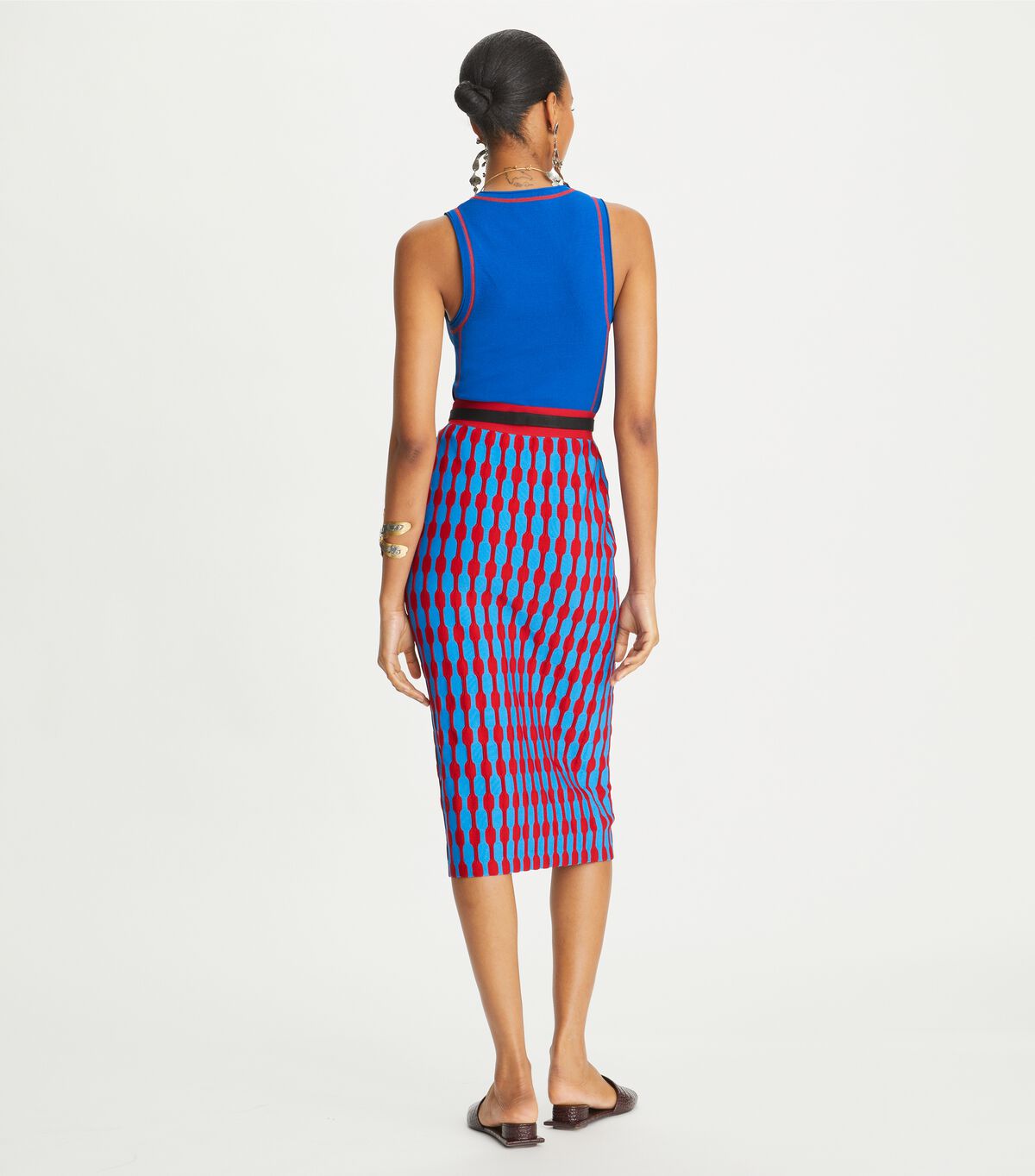 tory burch viscose cropped knit tank
