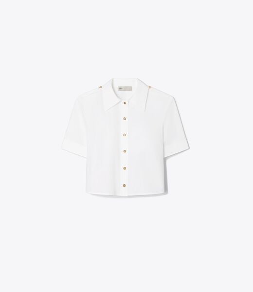 tory burch poplin camp shirt