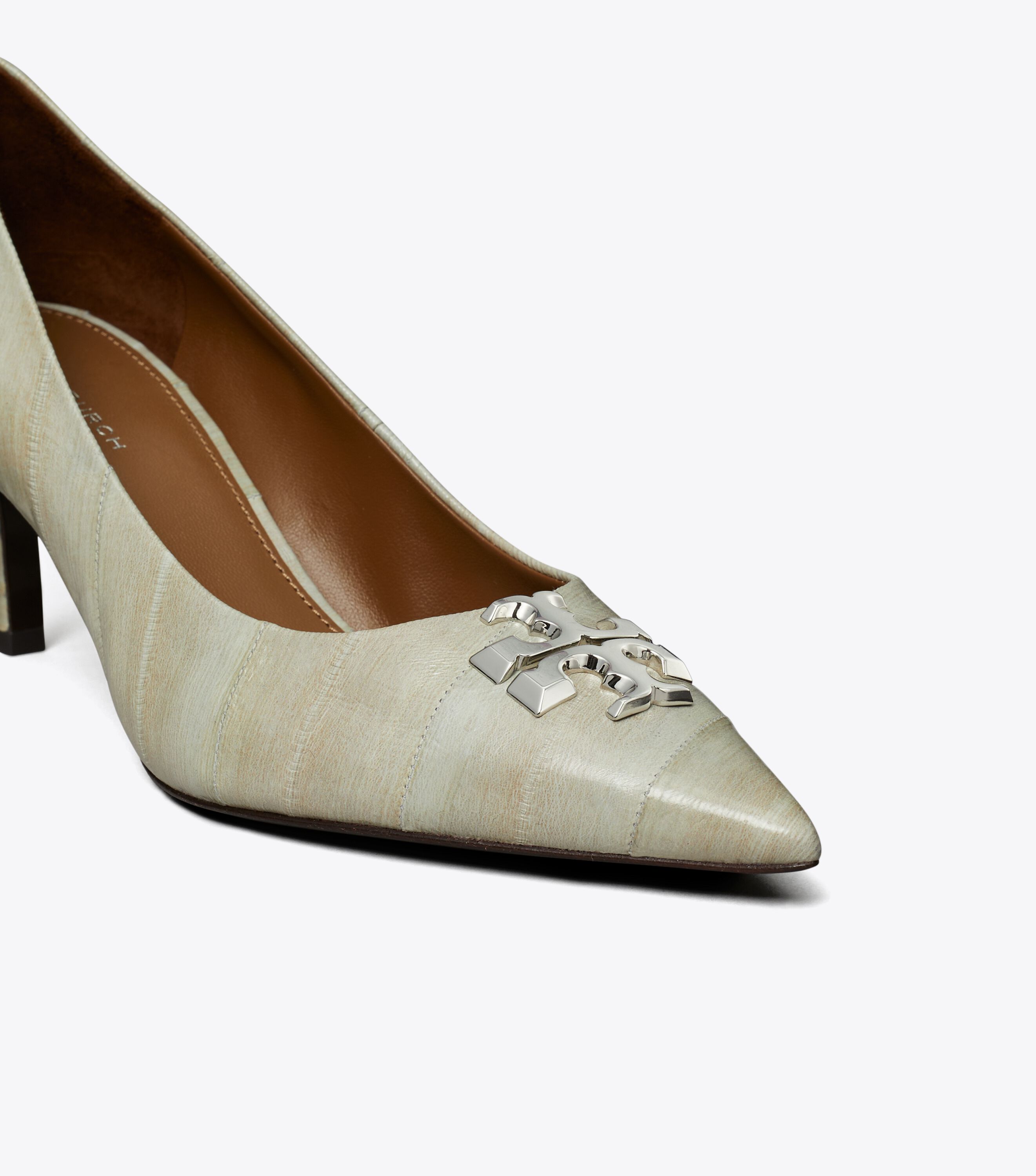 Tory Burch Eleanor Angled Pump 24.5センチ Eleanor Pump, Driftwood / Silver | Tory Burch UAE