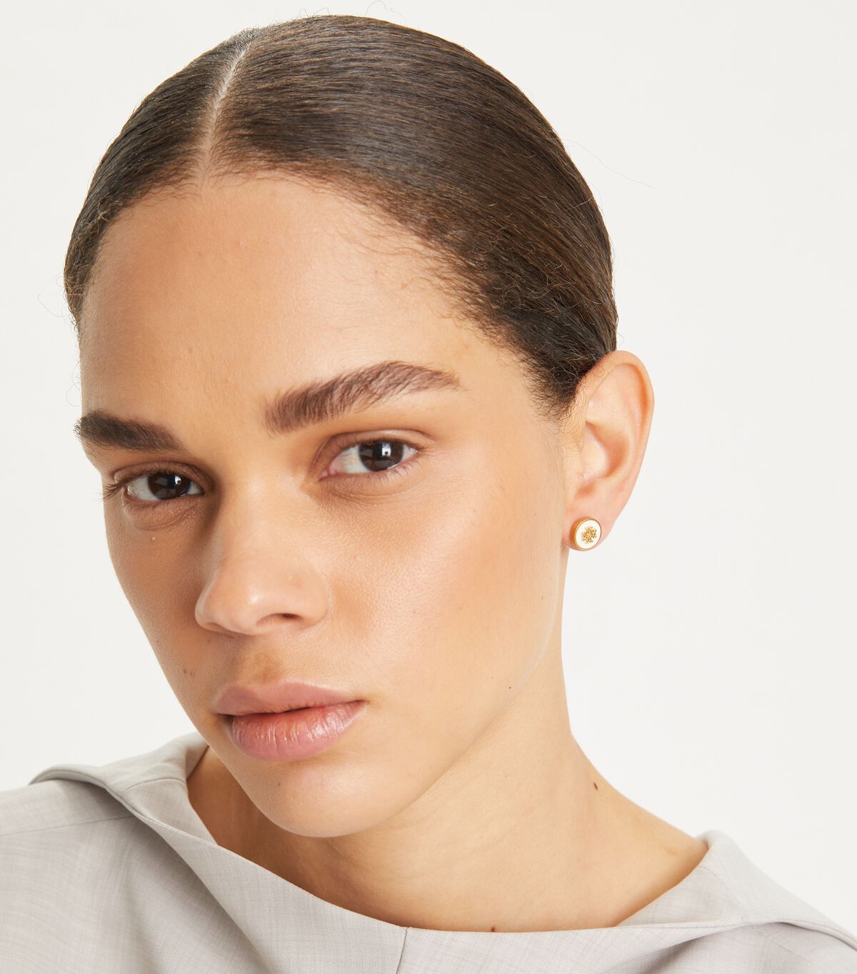 tory burch kira enamel circle stud earring