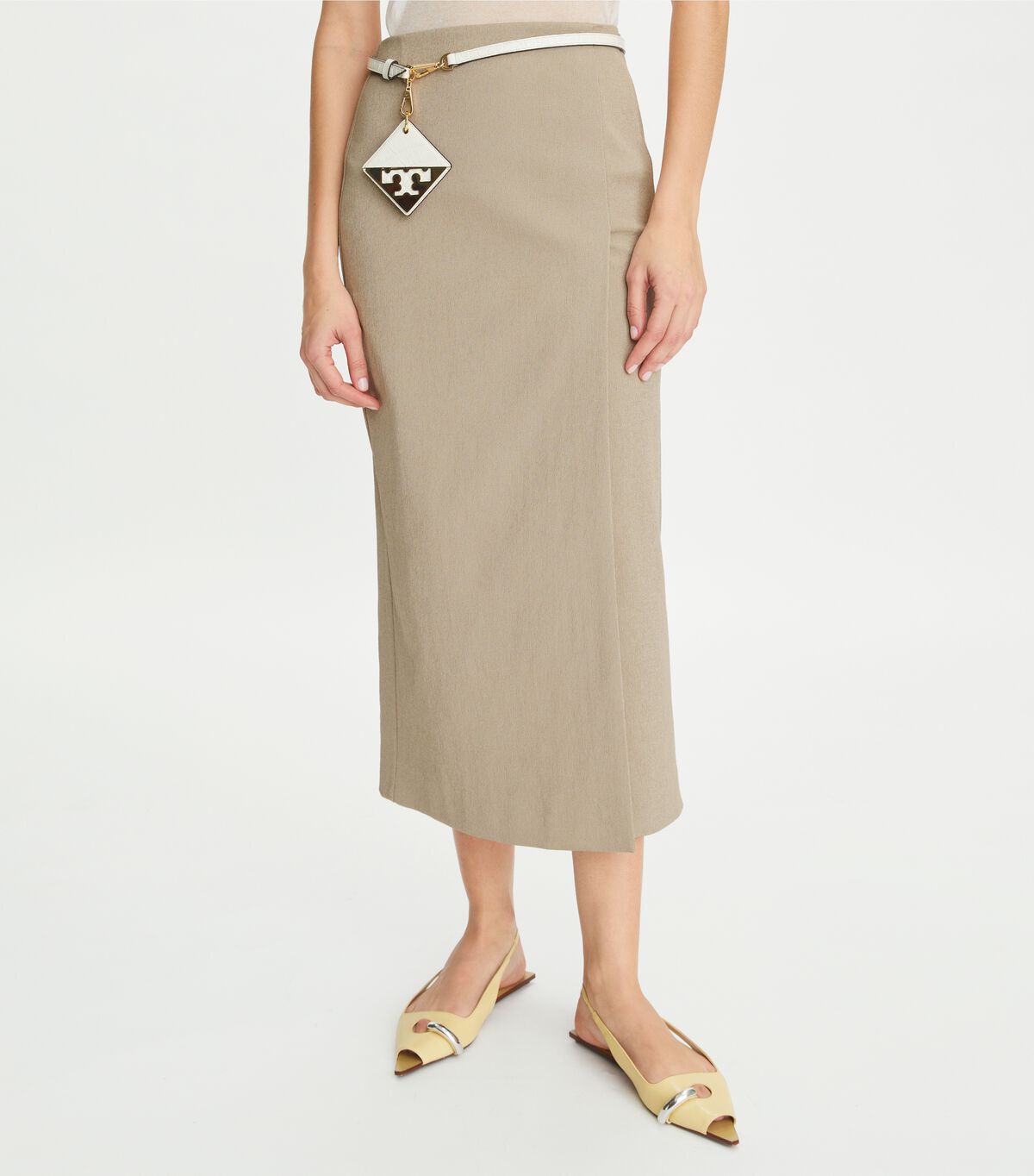 tory burch stretch faille wrap skirt