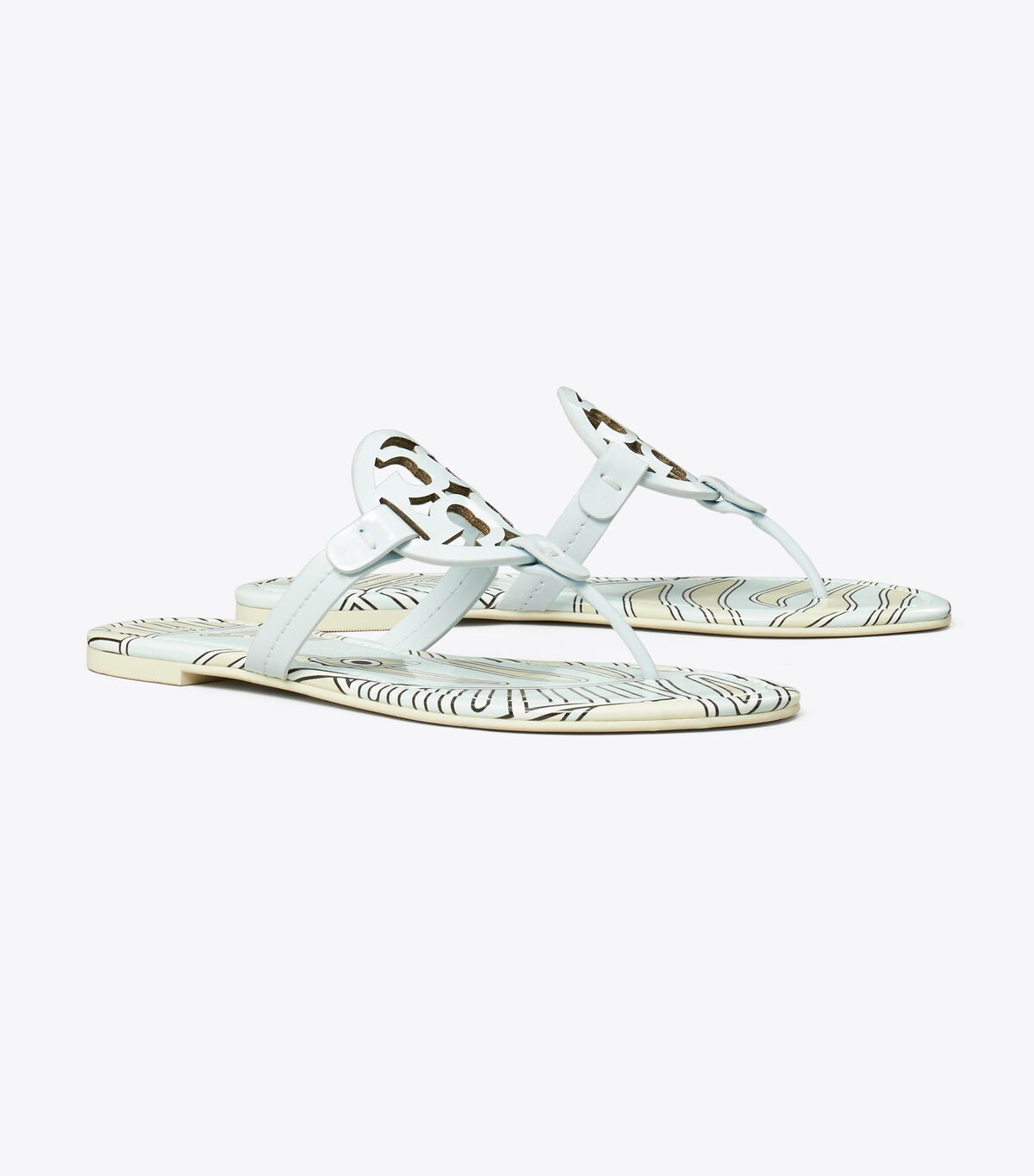 tory burch miller printed patent sandal