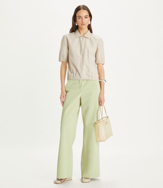 tory burch poplin zip polo