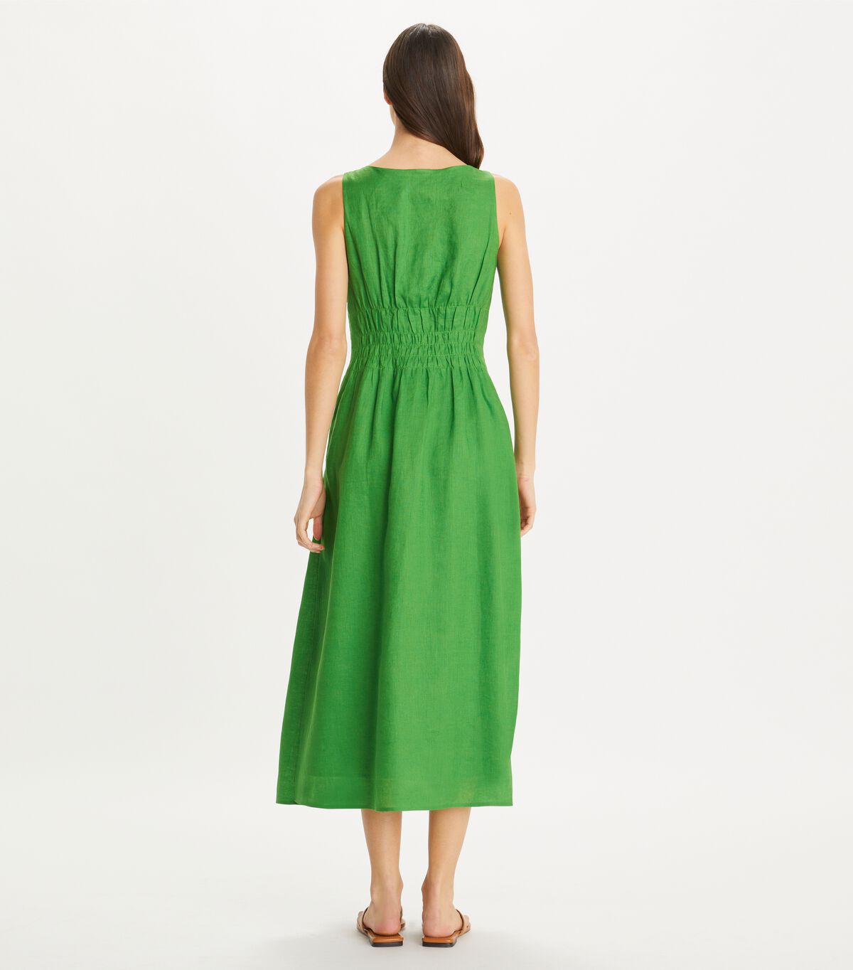 tory burch pleated linen dress