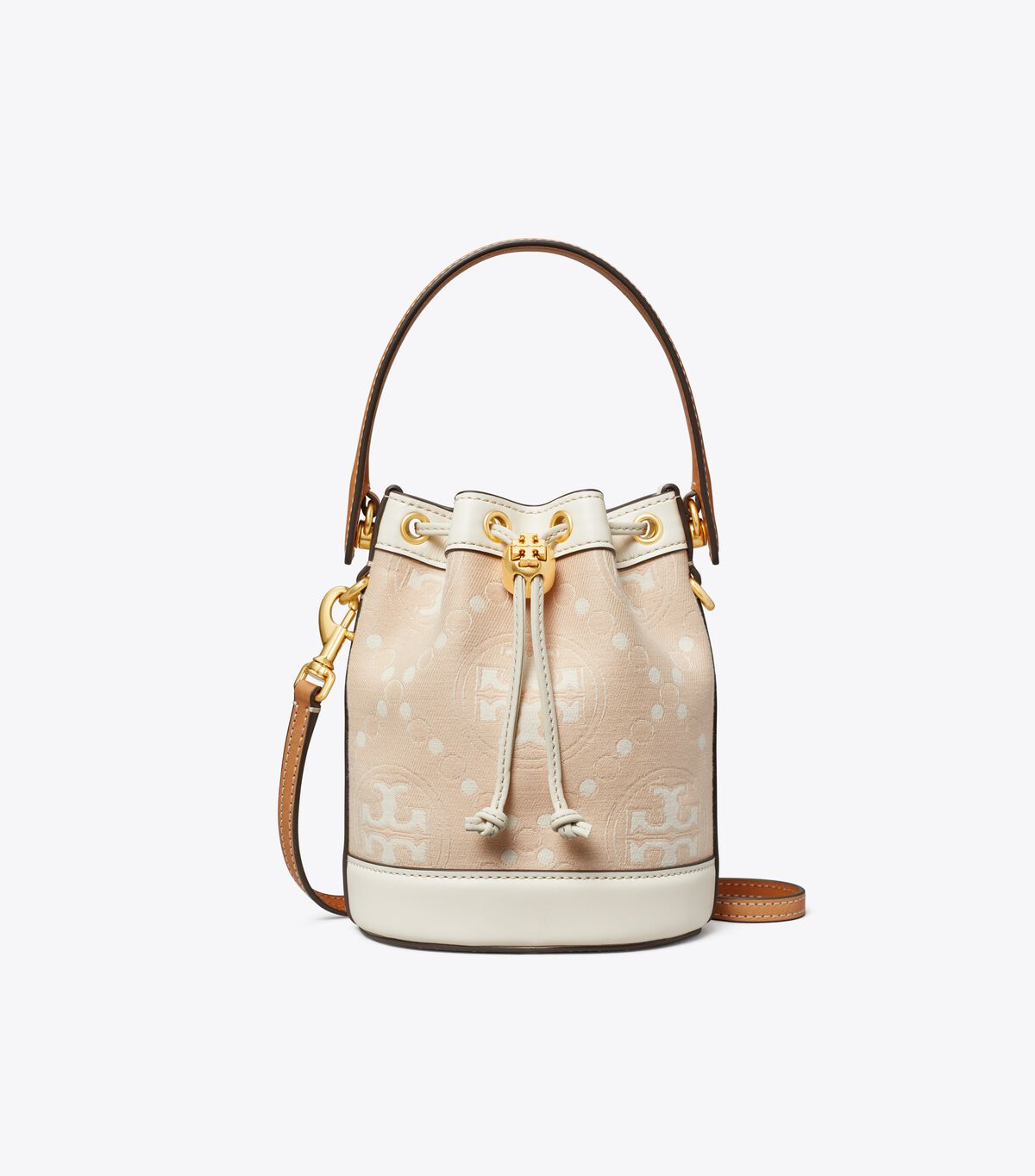 tory burch mini t monogram bucket bag