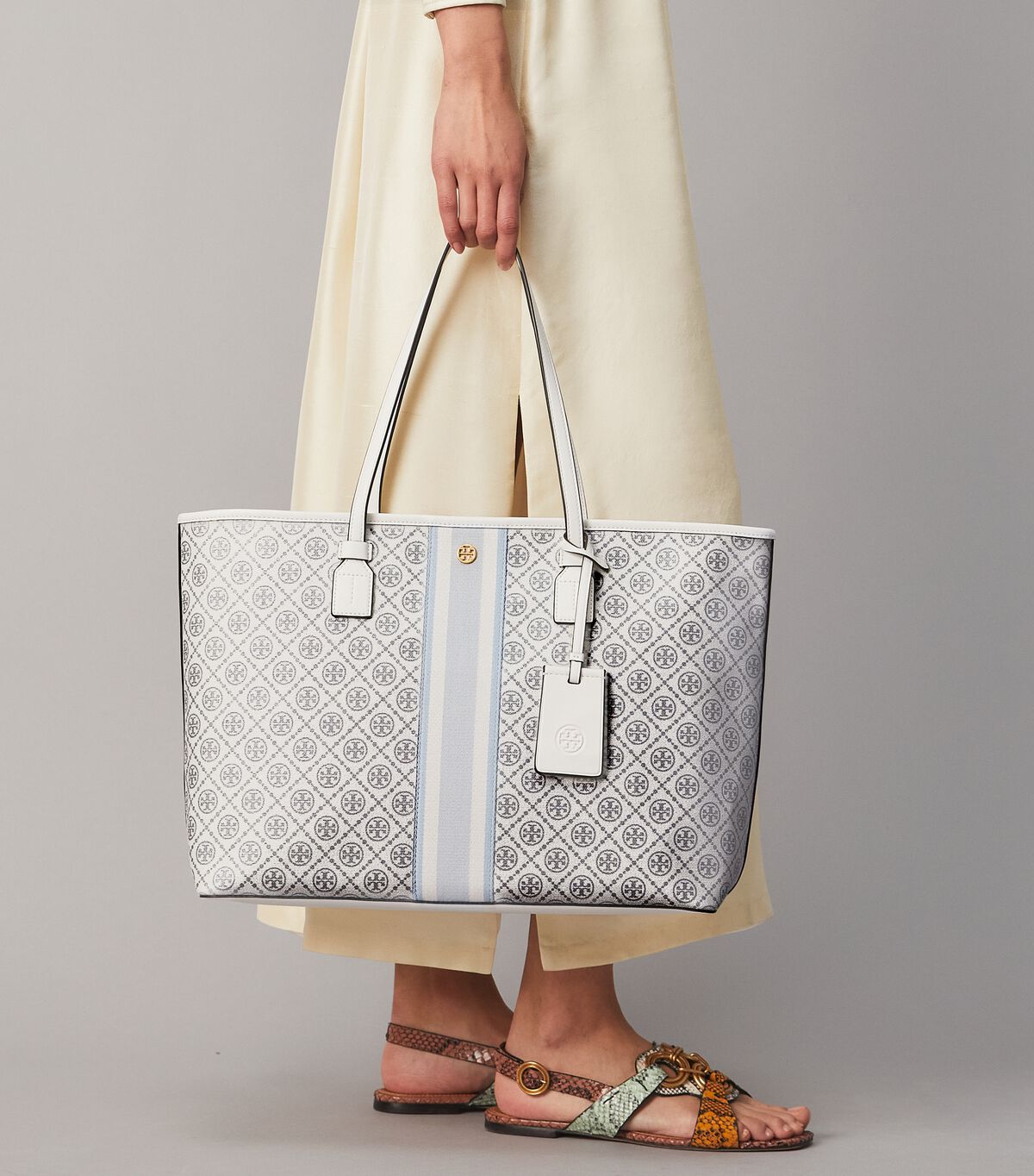 t monogram small coated canvas tote