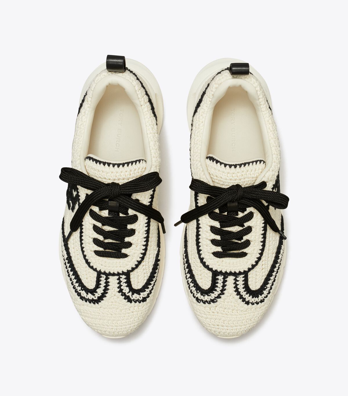 tory burch good luck crochet trainer