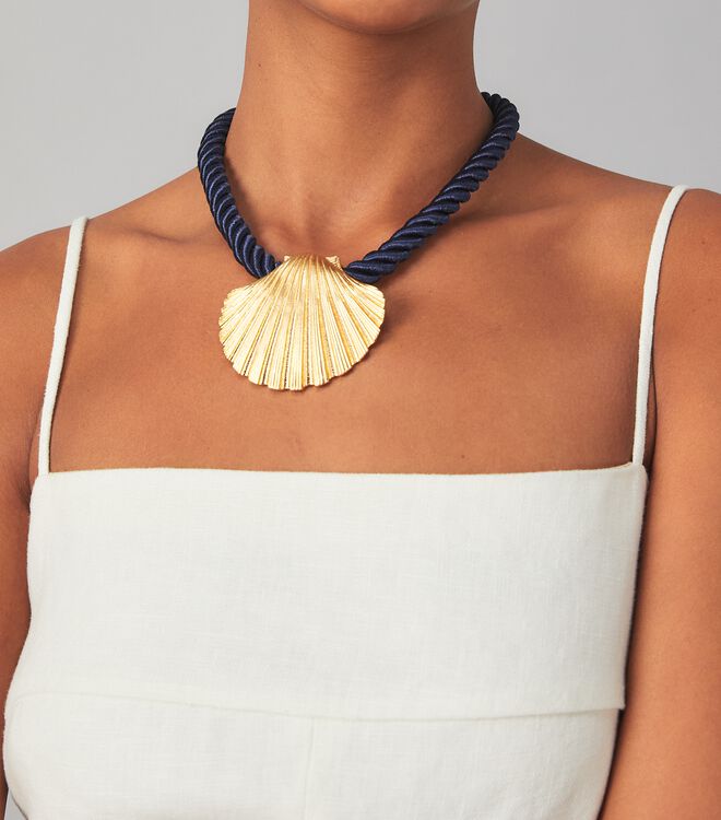 Shell Collar Necklace | Accessories | Tory Burch