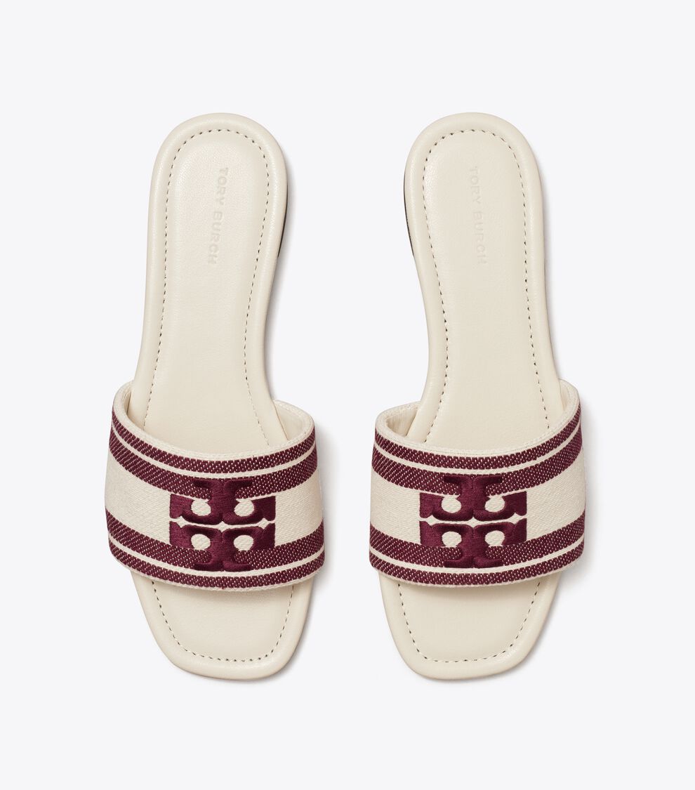 Double T Jacquard Slide, Ash White Vino Tory Burch UAE