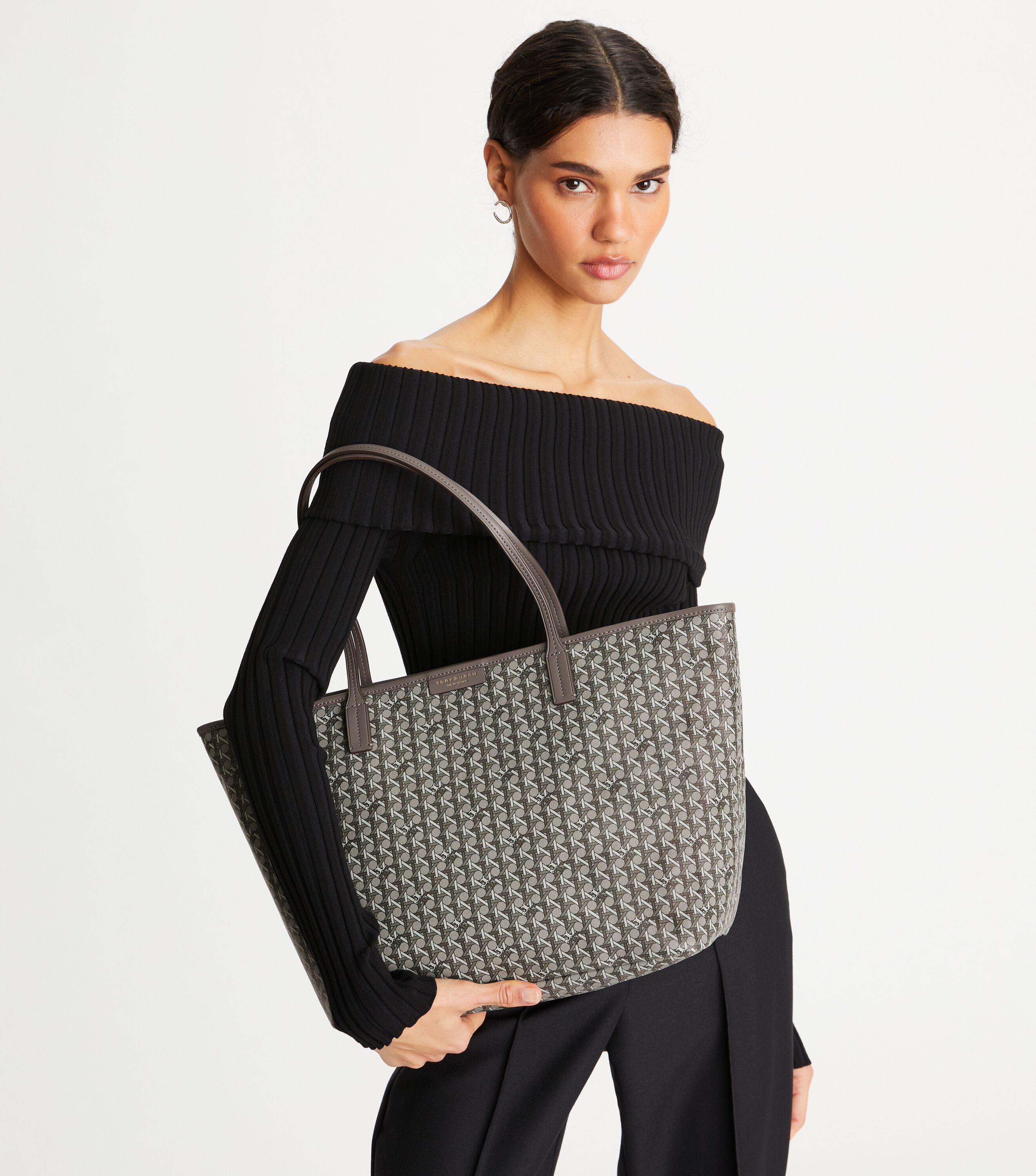Tory burch tote with zipper outlet