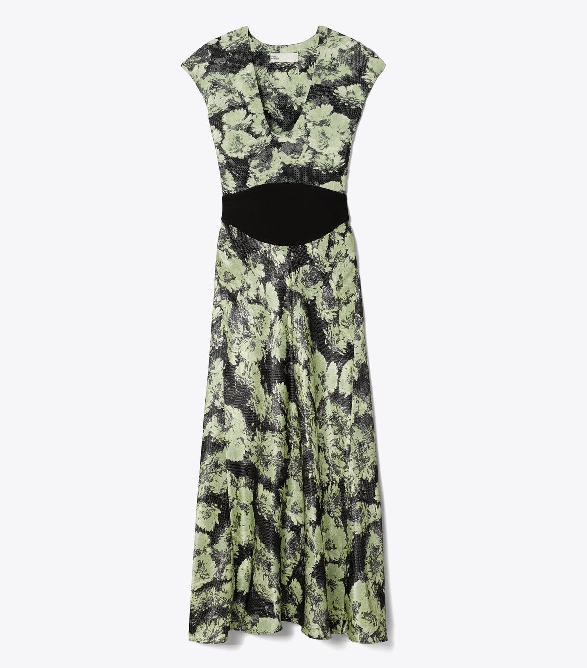 tory burch printed u neck viscose dress