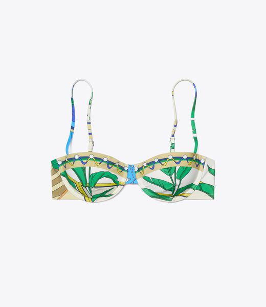 tory burch printed bikini top