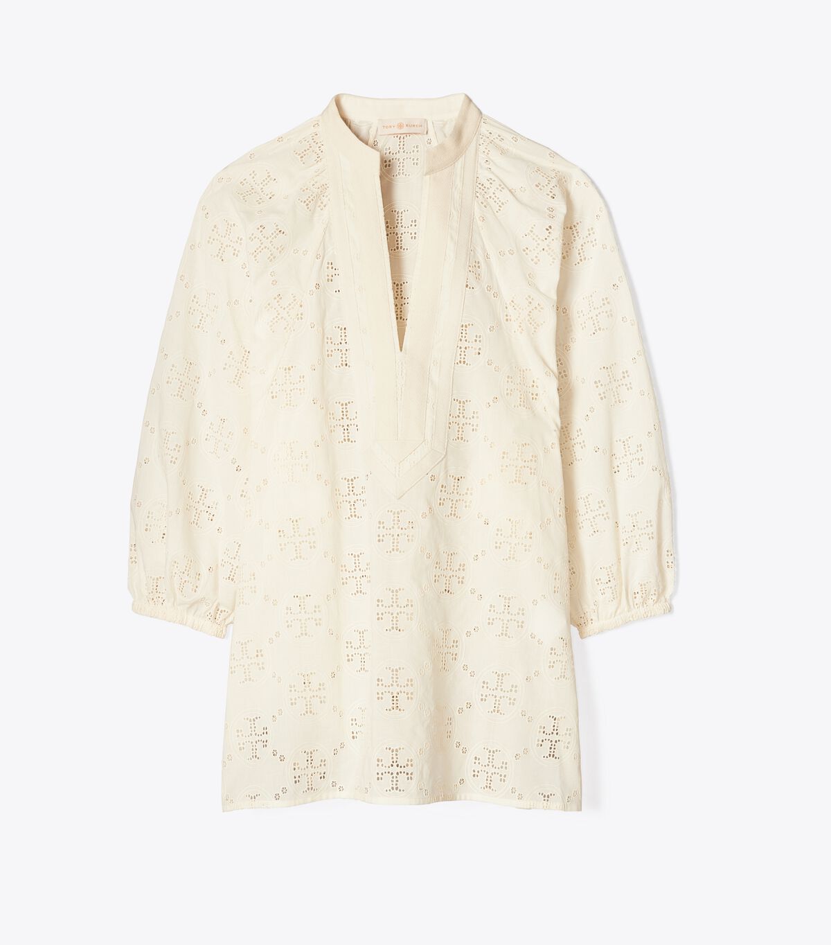 Logo Lace Balloon Sleeve Tunic