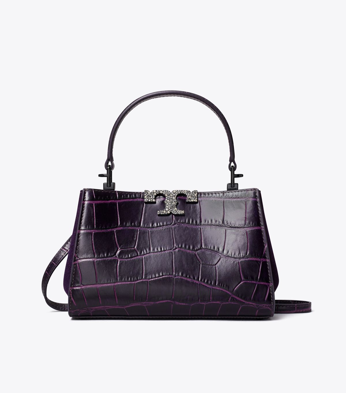 tory burch mini eleanor croc embossed satchel